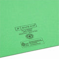 Smead Colored Straight Tab Cut Letter Recycled File Jacket, Green, 8 1/2" Width x 11" Length, 100 / Box, SMD75503