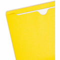 Smead Colored Straight Tab Cut Letter Recycled File Jacket, Yellow, 8 1/2" Width x 11" Length, 100 / Box, SMD75511