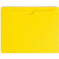 Smead Colored Straight Tab Cut Letter Recycled File Jacket, Yellow, 8 1/2" Width x 11" Length, 100 / Box, SMD75511