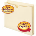 Smead Straight Tab Cut Letter Recycled File Jacket, Manila, 8 1/2" Width x 11" Length, 50 / Box, SMD75540