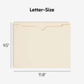 Smead Straight Tab Cut Letter Recycled File Jacket, Manila, 8 1/2" Width x 11" Length, 50 / Box, SMD75560