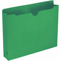 Smead Colored Straight Tab Cut Letter Recycled File Jacket, Green, 8 1/2" Width x 11" Length, 50 / Box, SMD75563