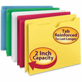 Smead Colored Straight Tab Cut Letter Recycled File Jacket, Yellow, 8 1/2" Width x 11" Length, 50 / Box, SMD75673