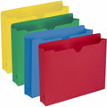 Smead Colored Straight Tab Cut Letter Recycled File Jacket, Yellow, 8 1/2" Width x 11" Length, 50 / Box, SMD75673