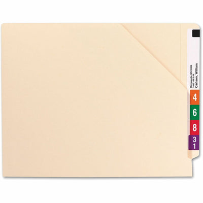 Smead Shelf-Master Straight Tab Cut Letter Recycled File Jacket, Manila, 8 1/2" Width x 11" Length, 50 / Box, SMD75740