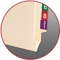 Smead Shelf-Master Straight Tab Cut Letter Recycled File Jacket, Manila, 8 1/2" Width x 11" Length, 50 / Box, SMD75740