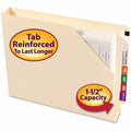 Smead Shelf-Master Straight Tab Cut Letter Recycled File Jacket, Manila, 8 1/2" Width x 11" Length, 50 / Box, SMD75740