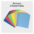 Smead Letter Recycled Pocket Folder, Yellow, 8 1/2" Width x 11" Length, 25 / Box, SMD87850