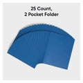 Smead Letter Recycled Pocket Folder, Dark Blue, 8 1/2" Width x 11" Length, 25 / Box, SMD87854