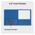 Smead Letter Recycled Pocket Folder, Dark Blue, 8 1/2" Width x 11" Length, 25 / Box, SMD87854