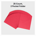 Smead Letter Recycled Pocket Folder, Red, 8 1/2" Width x 11" Length, 25 / Box, SMD87859