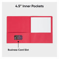 Smead Letter Recycled Pocket Folder, Red, 8 1/2" Width x 11" Length, 25 / Box, SMD87859