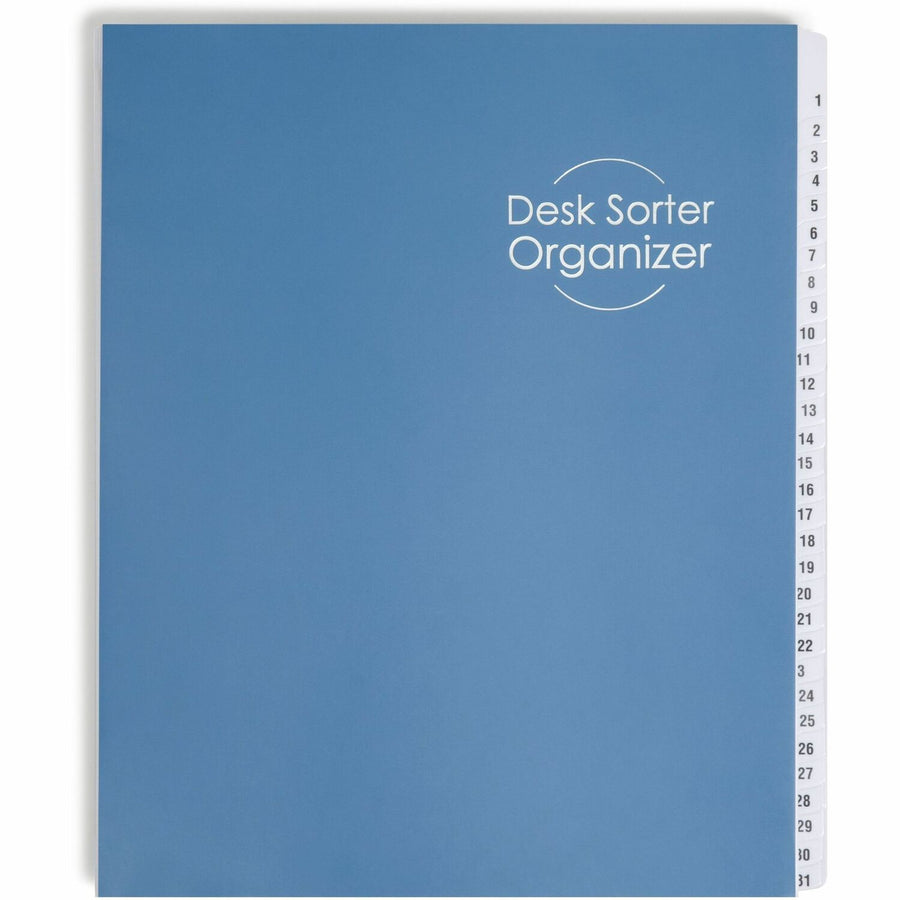 Smead Daily/Monthly Desk File/Sorter, 8.50" Width x 11" Length, Blue, Heavyweight, SMD89235