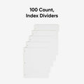 Smead Three-Ring Binder Index Dividers, White, 8.50" Width x 11" Length, 1 Box, SMD89415