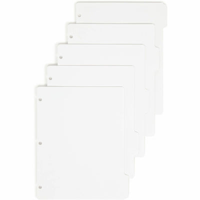 Smead Three-Ring Binder Index Dividers, White, 8.50" Width x 11" Length, 1 Box, SMD89415