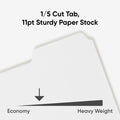 Smead Three-Ring Binder Index Dividers, White, 8.50" Width x 11" Length, 1 Box, SMD89415