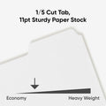 Smead Three-Ring Binder Index Dividers, White, 8.50" Width x 11" Length, 1 Box, SMD89415