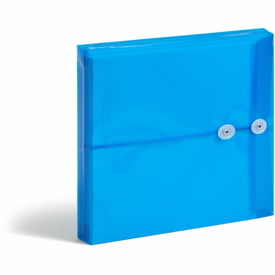 Smead String Tie Closure Poly Envelopes, Ultracolor, 8.5" Width x 11" Length, Blue, Polypropylene, 200 Sheets, Acid-free, 5 / Pack, SMD89522