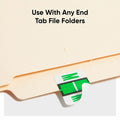 Smead BCCR Bar-Style Color-Coded Labels, Light Green, 1 Roll, SMD67083