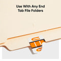 Smead BCCR Bar-Style Color-Coded Labels, Light Orange, 1 Roll, SMD67091