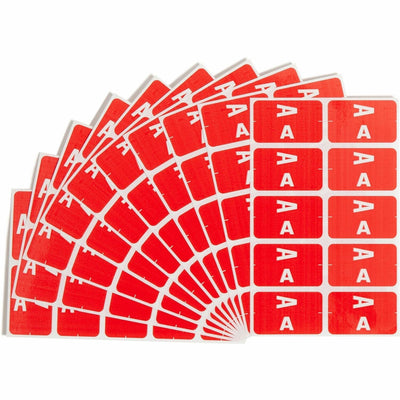 Smead AlphaZ ACCS Color-Coded Labels, Red, 100 / Pack, SMD67171