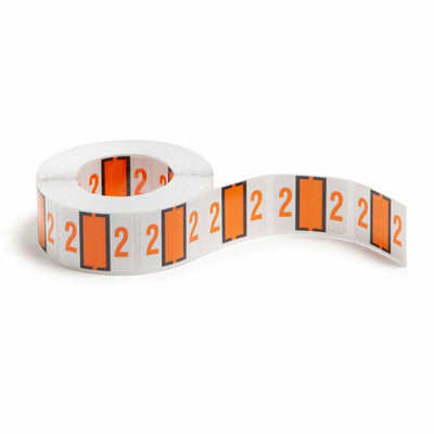 Smead BCCRN Bar-Style Color-Coded Labels, Light Orange, 500 / Roll, SMD67372