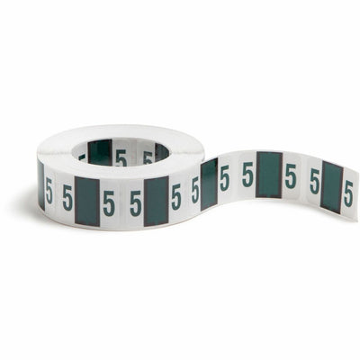 Smead BCCRN Bar-Style Color-Coded Labels, Dark Green, 500 / Roll, SMD67375