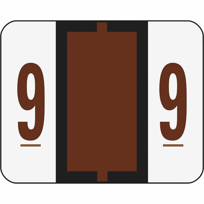 Smead BCCRN Bar-Style Color-Coded Labels, Brown, 500 / Roll, SMD67379