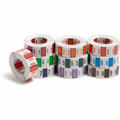 Smead BCCRN Bar-Style Color-Coded Labels, Assorted, 5000 / Box, SMD67380