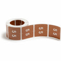 Smead DCC Color-Coded Numeric Labels, Brown, 250 / Roll, SMD67425
