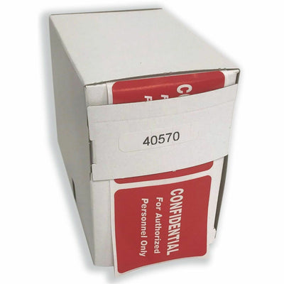 TABBIES Confidential Authorized Personnel Only Label, Red, 500 / Roll, TAB40570