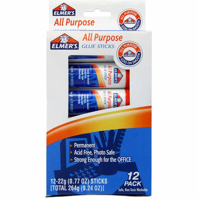 Elmer's All-Purpose Washable Glue Sticks, White, 1 Pack, EPIE517