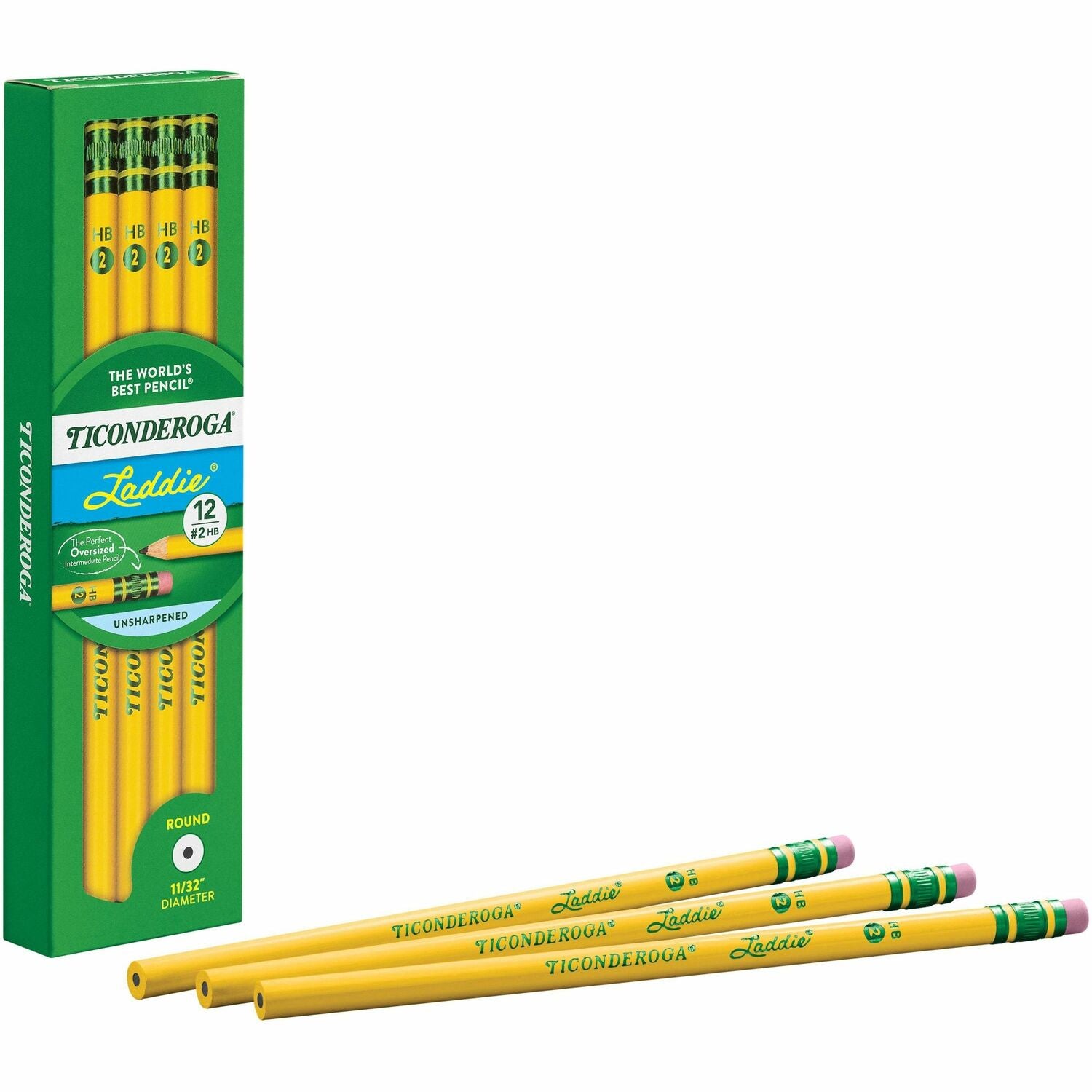 Ticonderoga Laddie No. 2 Pencils with Erasers, 1 Dozen