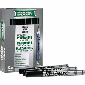 Dixon Ticonderoga RediMark Chisel Tip Permanent Markers, 1 Dozen, DIX87170