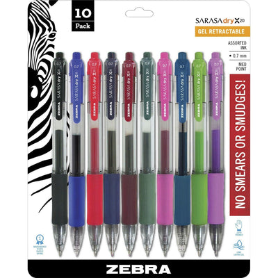 Zebra Pen Zebra SARASA dry X20 Retractable Gel Pen, 1 Set, ZEB46881