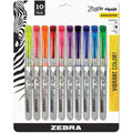Zebra Zazzle 10-color Fluorescent Highlighters Set, 10 / Set, ZEB71111