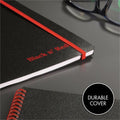 ACCO Black n' Red Business Notebook, 5 7/8" x 8 1/4", JDKC67009