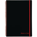 ACCO Black n' Red Soft Cover Business Notebook, 8 1/4" x 11 3/4", JDKE67008