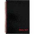 ACCO Black n' Red Wirebound Ruled Notebook - A5, 5 7/8" x 8 1/4", JDKL67000