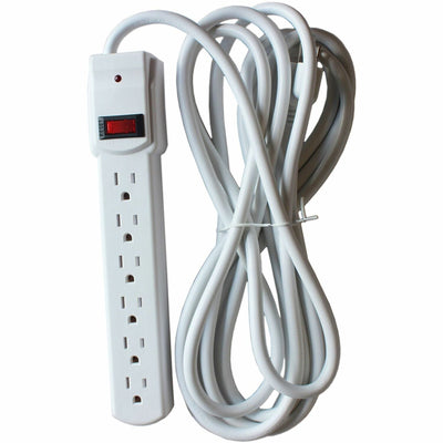 Compucessory 6-Outlet Office Surge Protectors, Light Gray, CCS25103