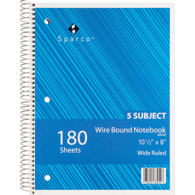 Sparco Quality 3HP Notebook, 8" x 10 1/2", 20EA/CT — view 1