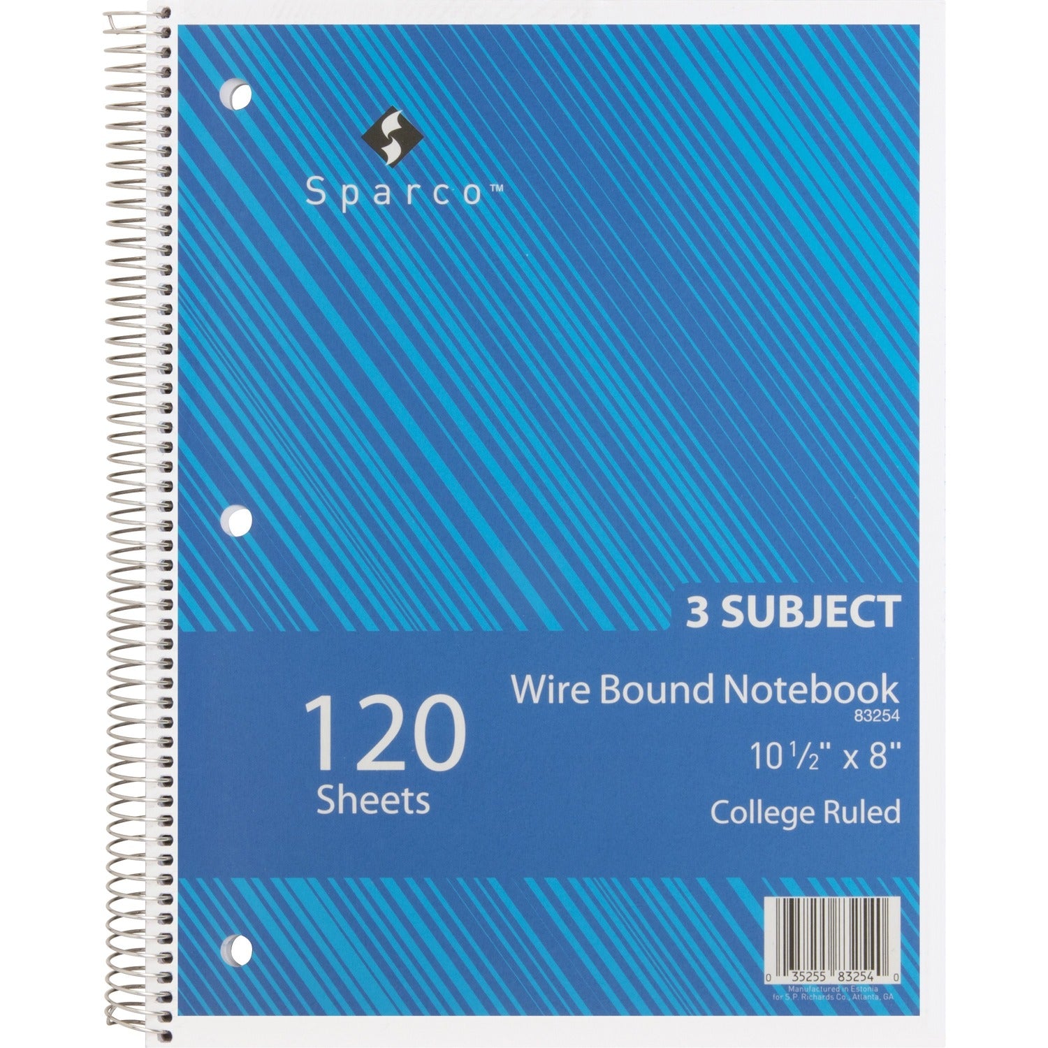 Sparco Wirebound College Ruled Notebooks, 1 Each