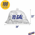 Genuine Joe Clear Trash Can Liners, 1 Carton, GJO01010