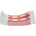 Sparco White Kraft ABA Bill Straps, Red, 1000 / Pack, SPRBS500WK