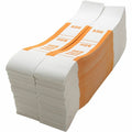Sparco White Kraft ABA Bill Straps, Orange, 1000 / Pack, SPRBS50WK