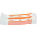 Sparco White Kraft ABA Bill Straps, Orange, 1000 / Pack, SPRBS50WK