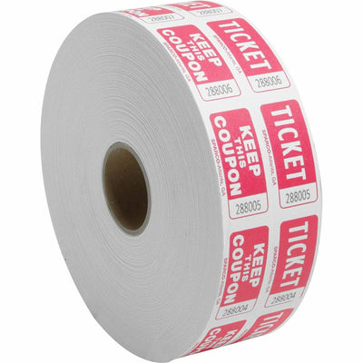 Sparco Roll Tickets, Red, 2000 / Roll, SPR99220