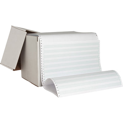 Sparco Continous-form 1/2" Green Bar Computer Paper, 14 7/8" x 8 1/2", 2600 / Carton, SPR02182