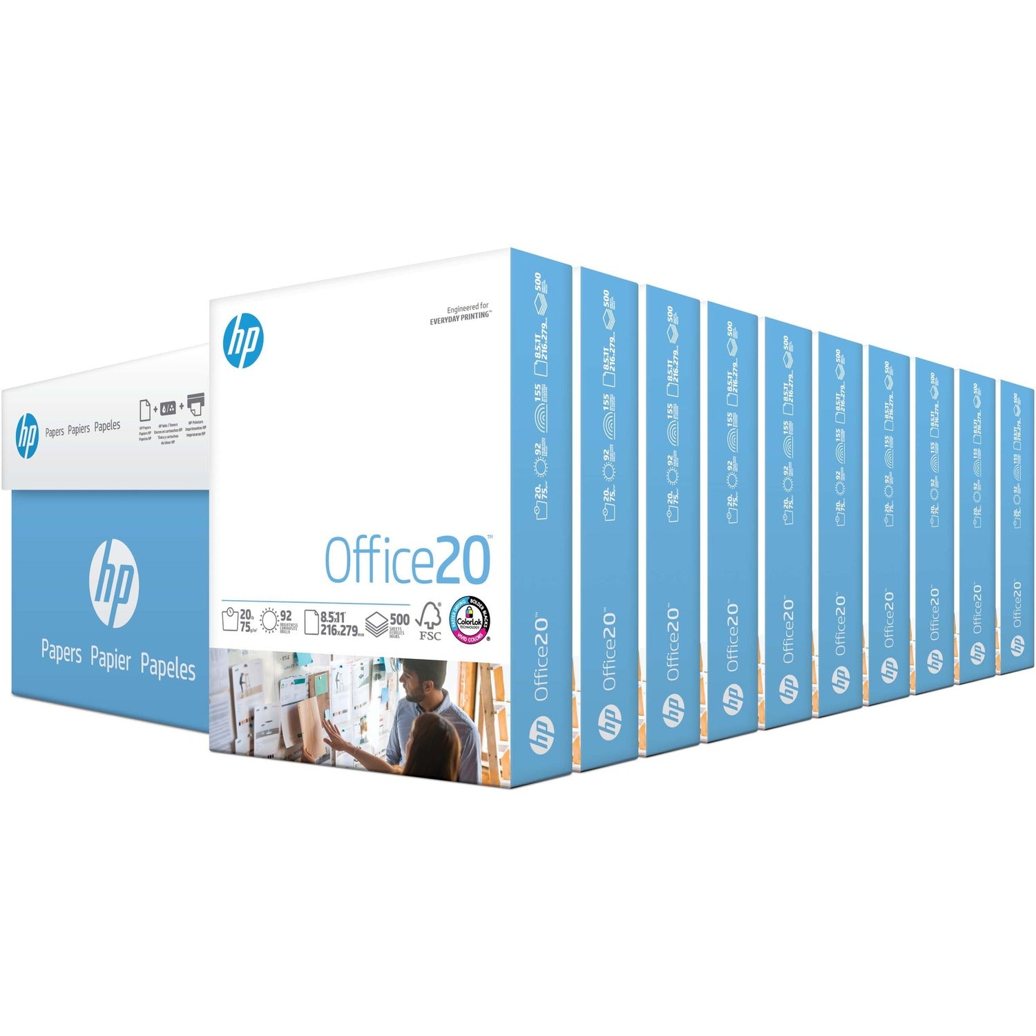 HP Office20 Paper - White, 1 Carton