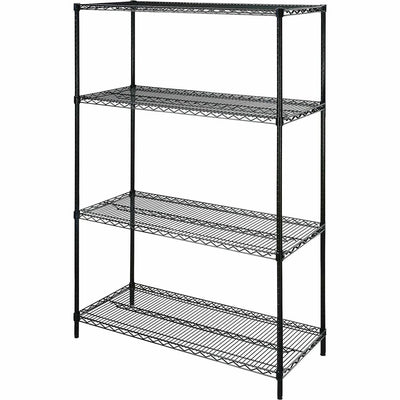 Lorell Wire Shelving, Black, LLR70061
